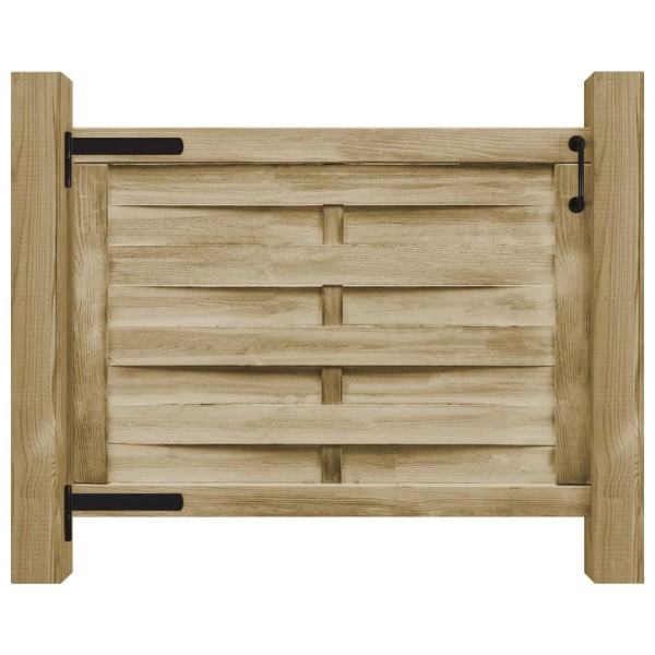 Puerta de jardín madera de pino impregnada verde 100x75 cm