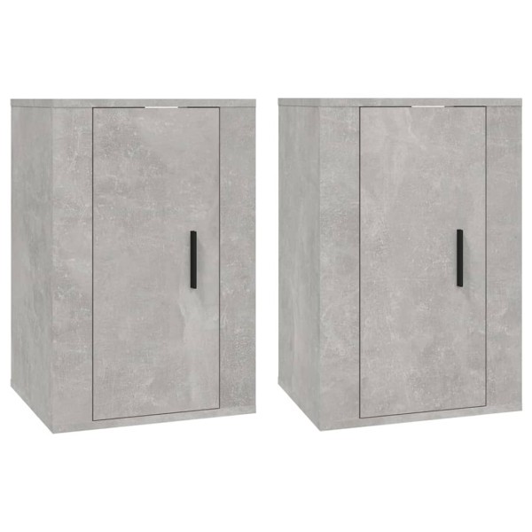 Muebles para TV de pared 2 uds gris hormigón 40x34,5x60 cm