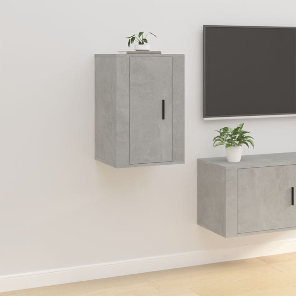 Muebles para TV de pared 2 uds gris hormigón 40x34,5x60 cm