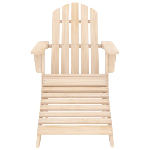 Silla de jardín Adirondack con otomana madera maciza de abeto