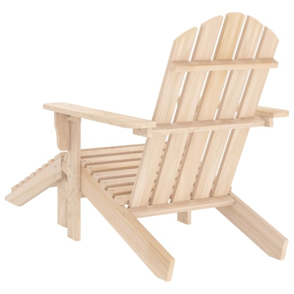 Silla de jardín Adirondack con otomana madera maciza de abeto