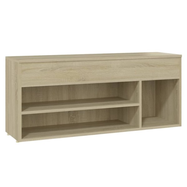 Banco zapatero madera contrachapada roble Sonoma 105x30x45 cm