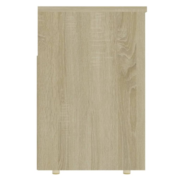 Banco zapatero madera contrachapada roble Sonoma 105x30x45 cm