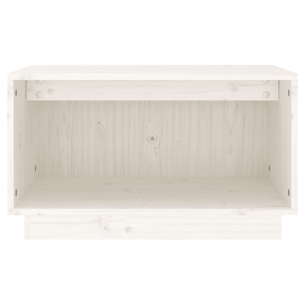 Mueble de TV de madera maciza de pino blanco 60x35x35 cm