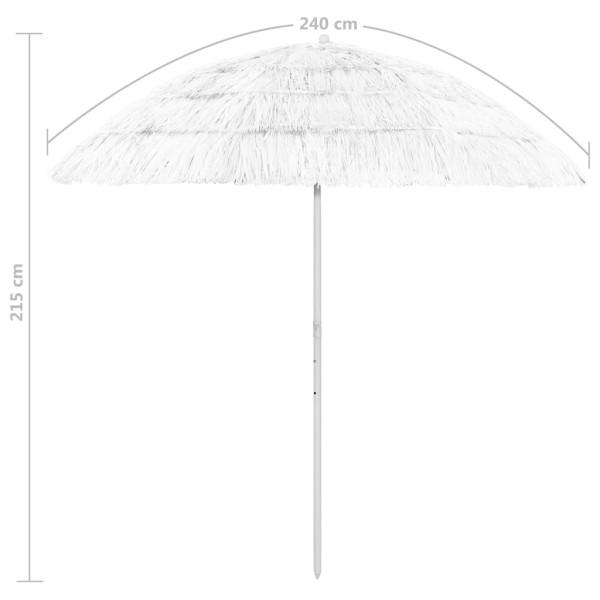 Sombrilla de playa Hawaii blanca 240 cm