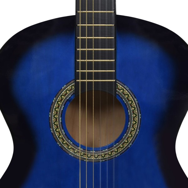 Guitarra clásica para principiantes madera de tilo azul 4/4 39"