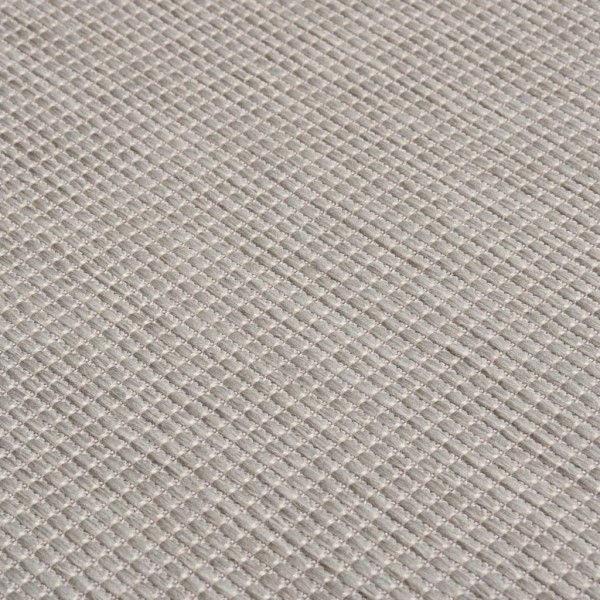 Alfombra de exterior de tejido plano gris taupe 200x280 cm