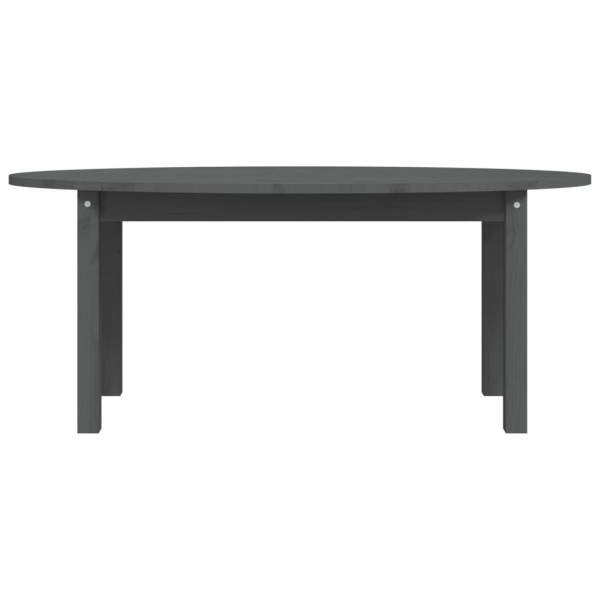 Mesa de centro de madera maciza de pino gris 110x55x45 cm