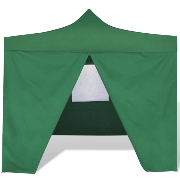 Cenador plegable verde con 4 paredes 3x3 m