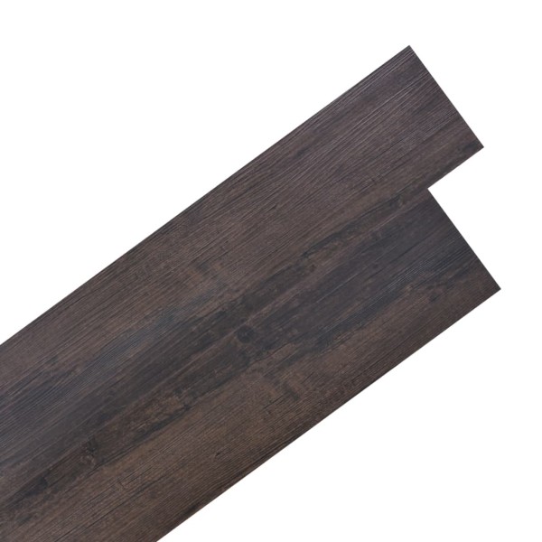 Lamas de suelo de PVC autoadhesivas marrón oscuro 5,02 m² 2 mm