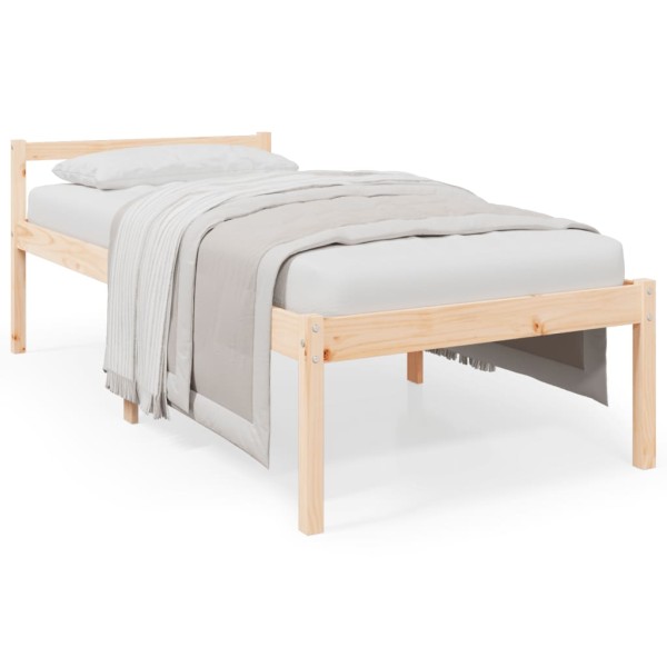 Cama para personas mayores madera maciza de pino 100x200 cm