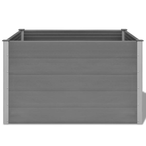 Arriate de WPC gris 150x100x91 cm