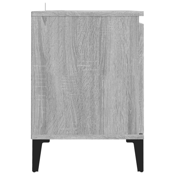 Mueble de TV con patas de metal gris Sonoma 103,5x35x50 cm