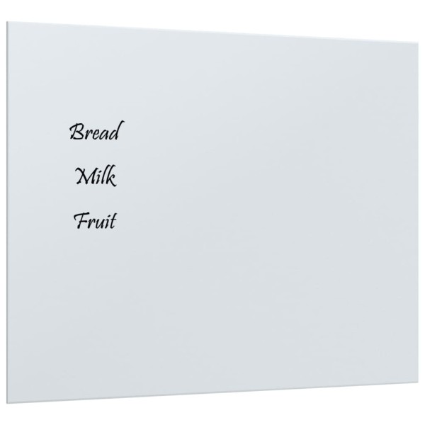 Pizarra magnética de pared vidrio templado blanco 50x40 cm