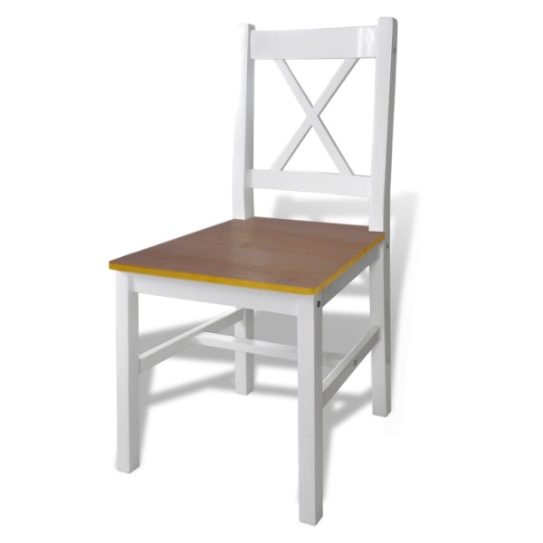 Juego de muebles de comedor 5 piezas marrón y blanco