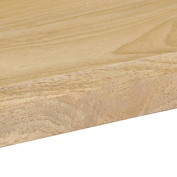 Mesa de comedor de madera maciza de mango y acero 115x55x76 cm