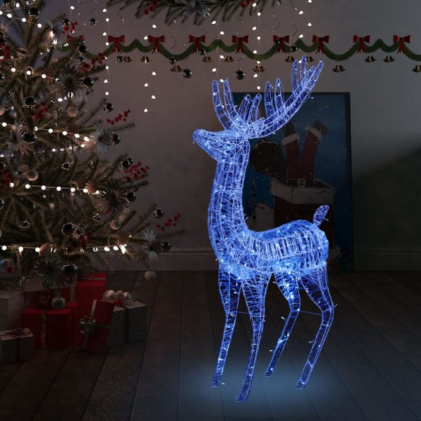 Reno navideño acrílico XXL 250 LEDs azules 180 cm