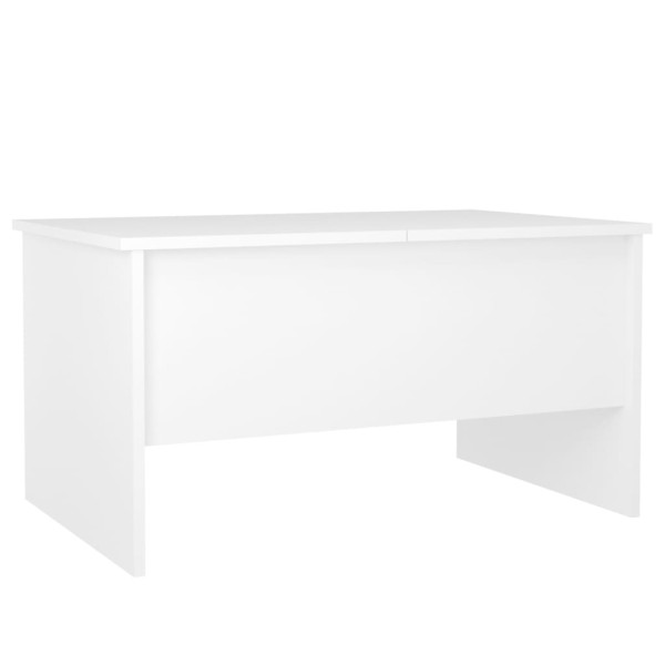 Mesa de centro madera contrachapada blanco 80x50x42,5 cm