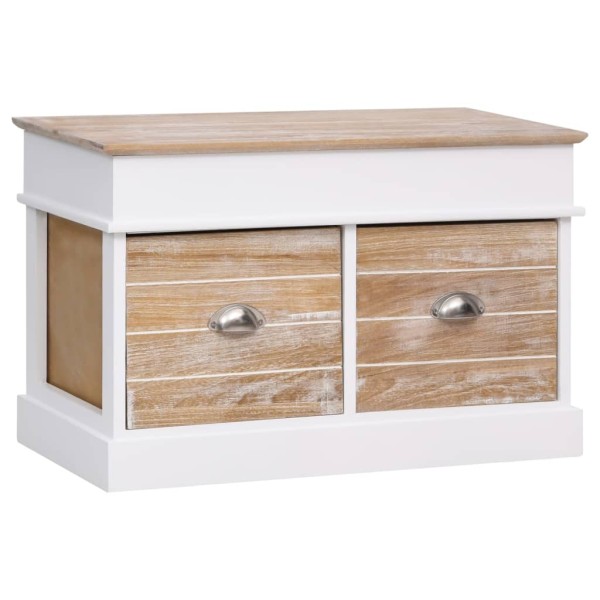 Banco de recibidor de madera de Paulownia 70x35x45 cm