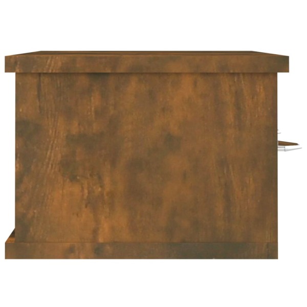 Armario de pared contrachapado roble ahumado 60x26x18,5 cm