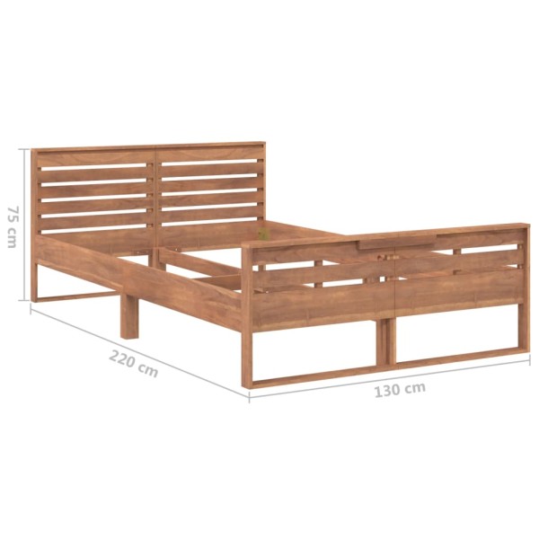 Estructura de cama de madera maciza de teca 120x200 cm