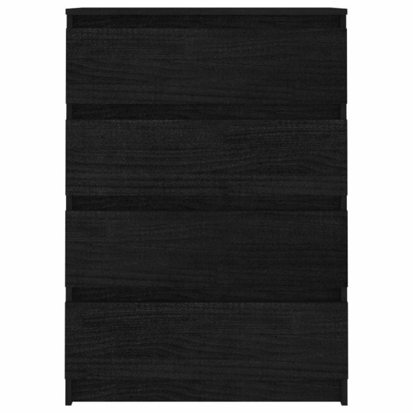 Armario auxiliar madera maciza de pino negro 60x36x84 cm