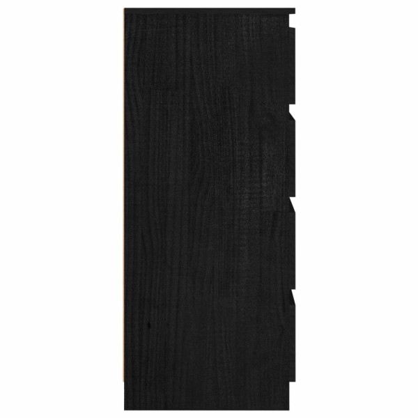 Armario auxiliar madera maciza de pino negro 60x36x84 cm