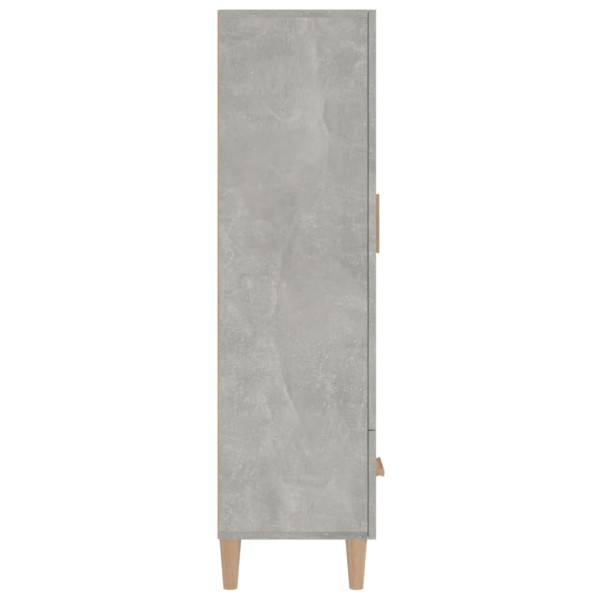 Aparador de madera contrachapada gris hormigón 70x31x115 cm