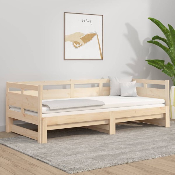 Sofá cama extraíble madera maciza de pino 2x(90x190) cm