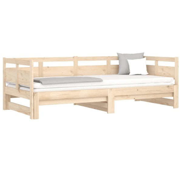 Sofá cama extraíble madera maciza de pino 2x(90x190) cm