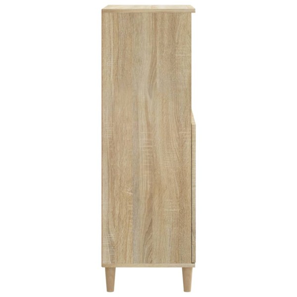 Aparador alto madera contrachapada color roble 60x36x110 cm