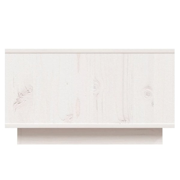 Mesa de centro de madera maciza de pino blanco 55x56x32 cm