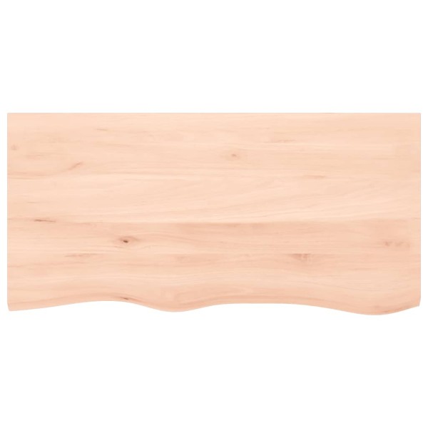 Estante de pared madera maciza roble sin tratar 100x50x(2-4) cm