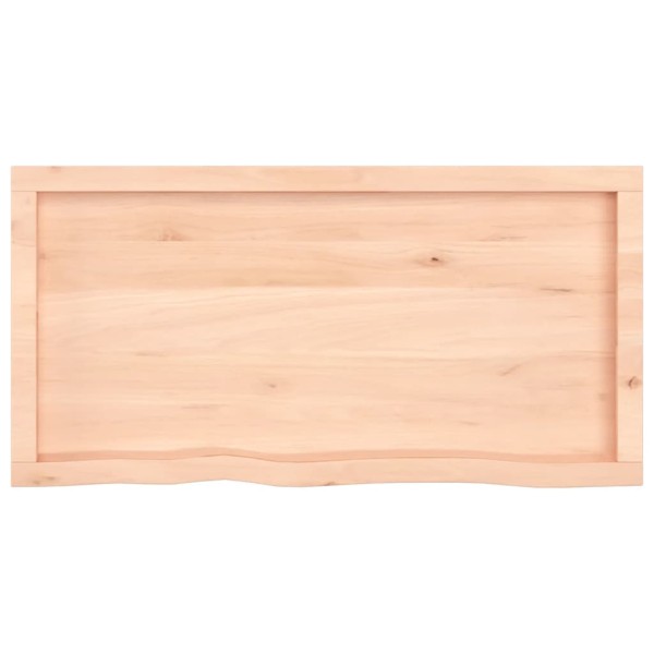 Estante de pared madera maciza roble sin tratar 100x50x(2-4) cm