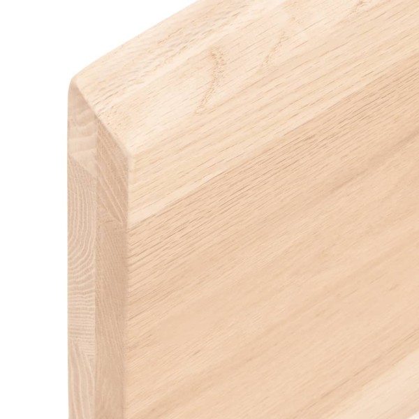 Estante de pared madera maciza roble sin tratar 100x50x(2-4) cm