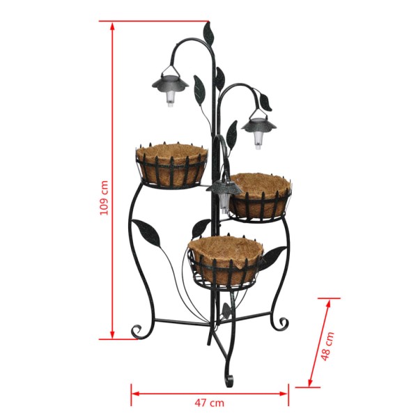 Cesta Para Plantas Con Luces LED