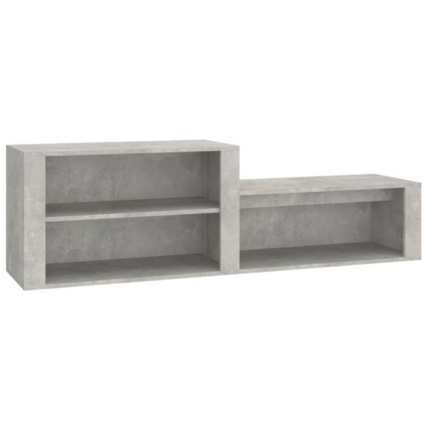 Mueble zapatero madera contrachapada gris hormigón 150x35x45 cm