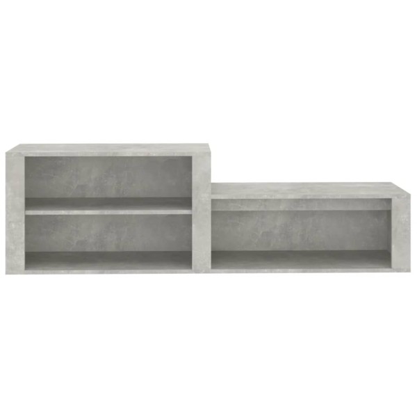 Mueble zapatero madera contrachapada gris hormigón 150x35x45 cm