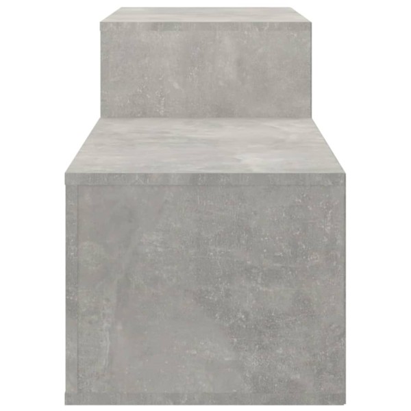 Mueble zapatero madera contrachapada gris hormigón 150x35x45 cm