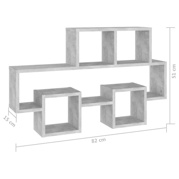 Estante pared forma de coche madera ingeniería gris 82x15x51 cm