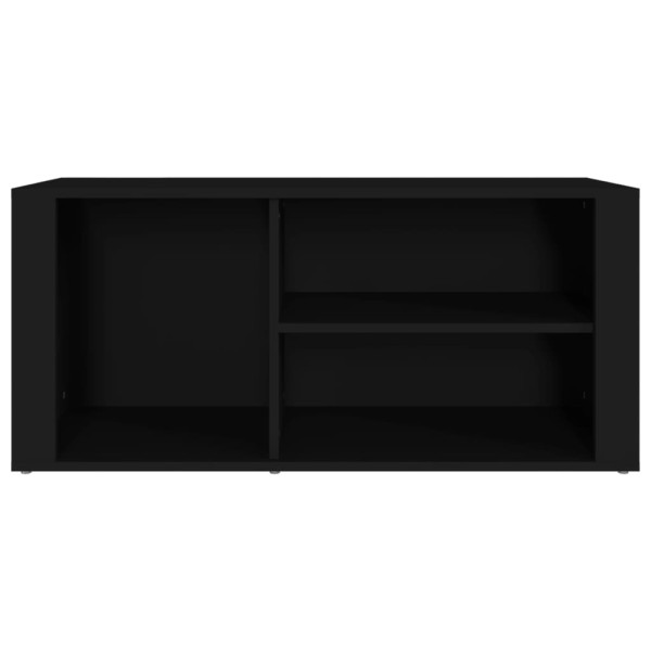 Mueble zapatero madera contrachapada negro 100x35x45 cm