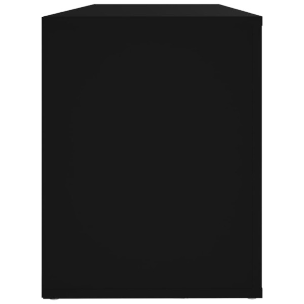 Mueble zapatero madera contrachapada negro 100x35x45 cm