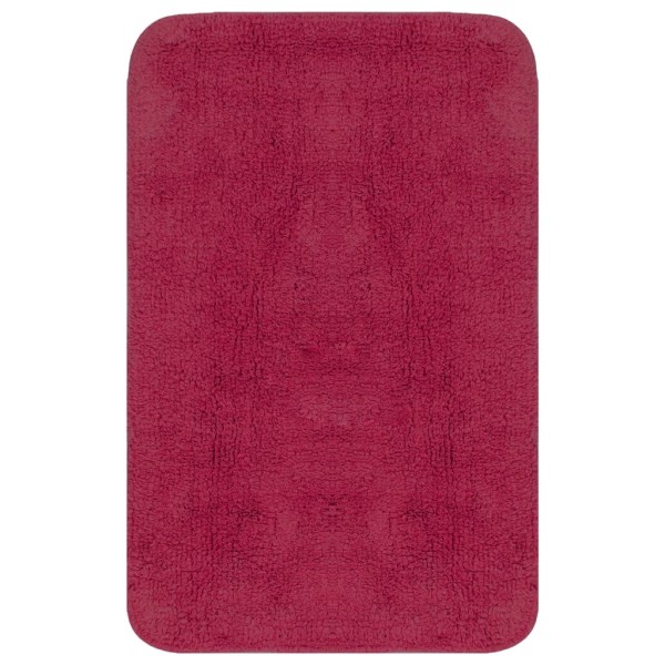 Conjunto de alfombrillas de baño de tela 3 piezas fucsia