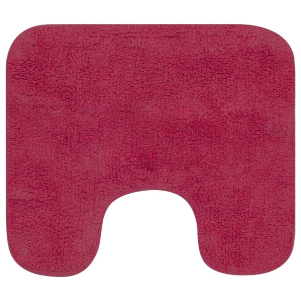 Conjunto de alfombrillas de baño de tela 3 piezas fucsia