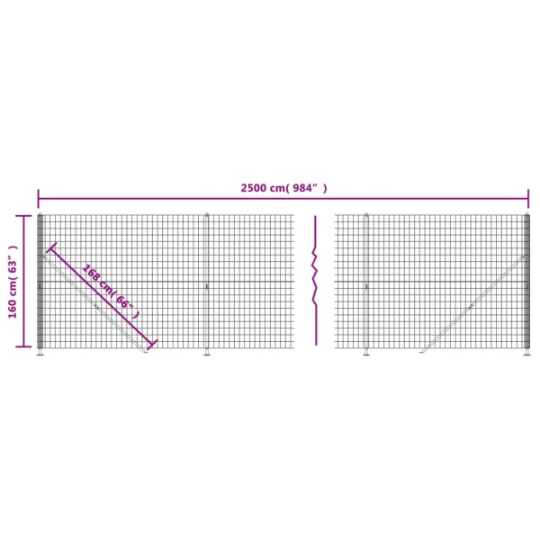 Cerca de alambre con brida verde 1,6x25 m