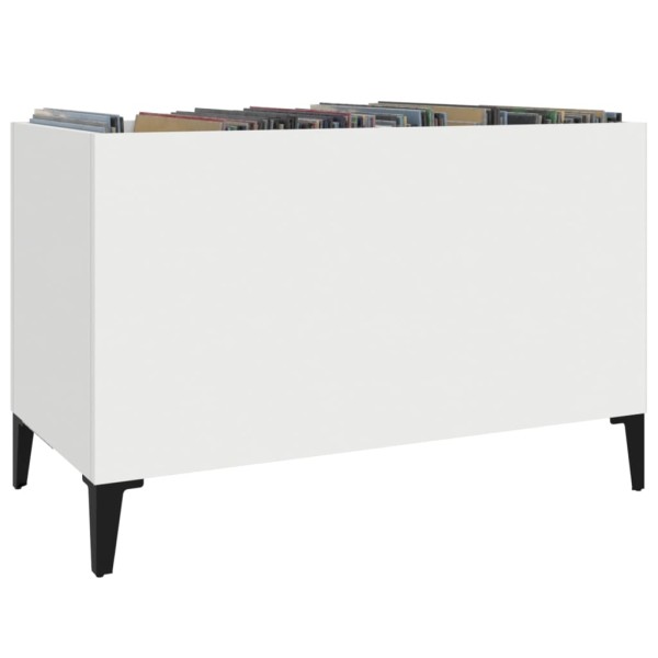 Mueble para discos madera contrachapada blanco 74,5x38x48 cm