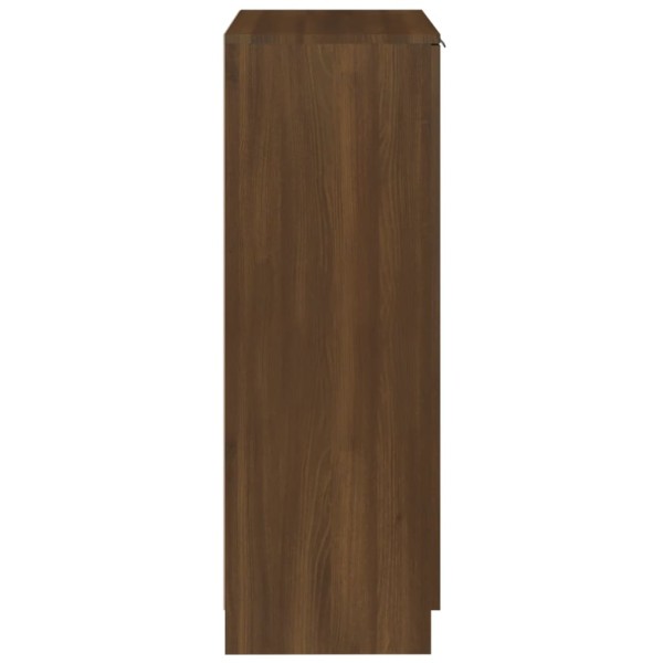 Mueble zapatero madera contrachapada marrón roble 59x35x100 cm