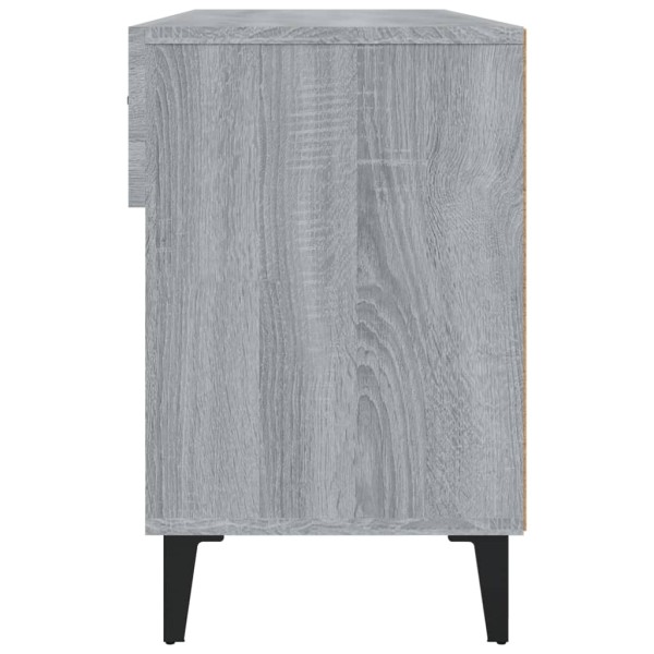 Mueble zapatero madera contrachapada gris Sonoma 102x35x55 cm