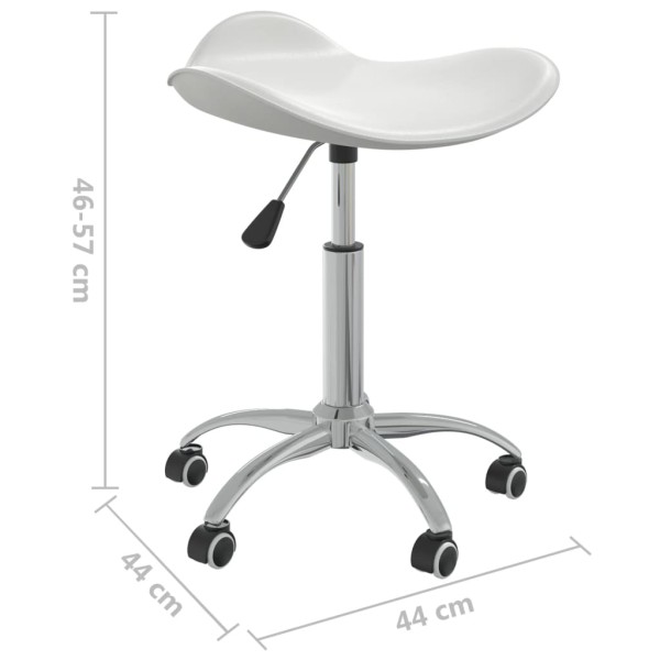 Silla de comedor giratoria cuero sintético blanco