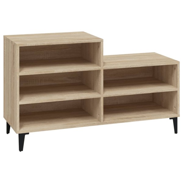 Mueble zapatero madera contrachapada roble Sonoma 102x36x60 cm